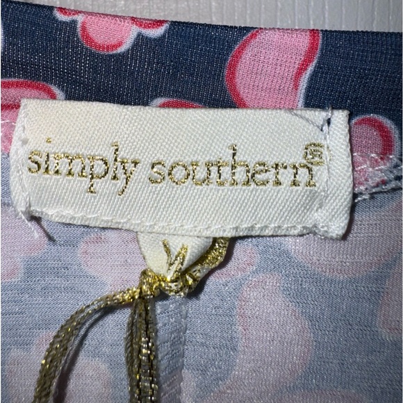 Simply Southern Sweet Damask Dress with pineapple print in Pink/Red/White/Blue - Picture 10 of 14